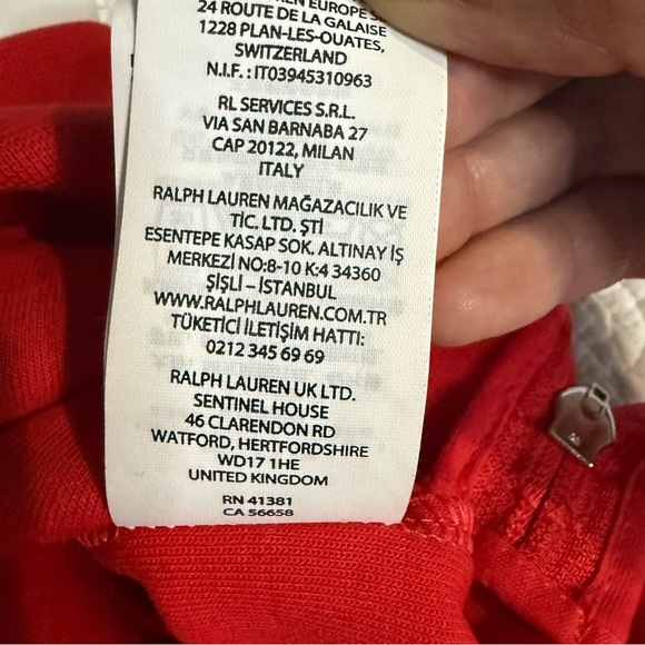 POLO RALPH LAUREN Multicolor Colorblock Spellout Pullover Hoodie Women's M - Picture 11 of 11